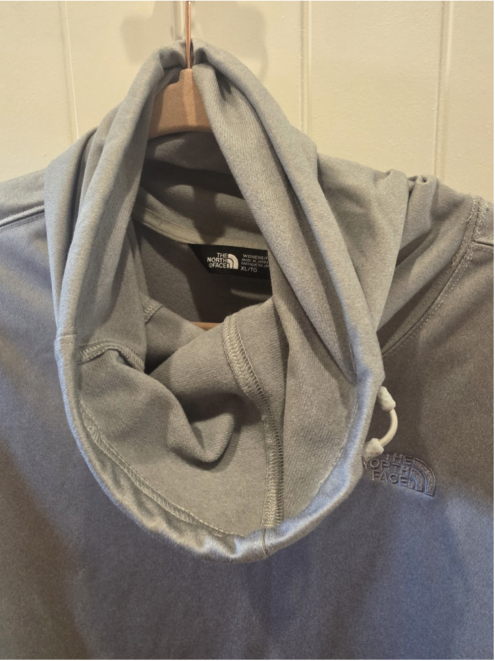 The North Face Women's FlashDry Cowl Neck Pullover Gray Sz XL Moisture Wicking - Picture 5 of 7